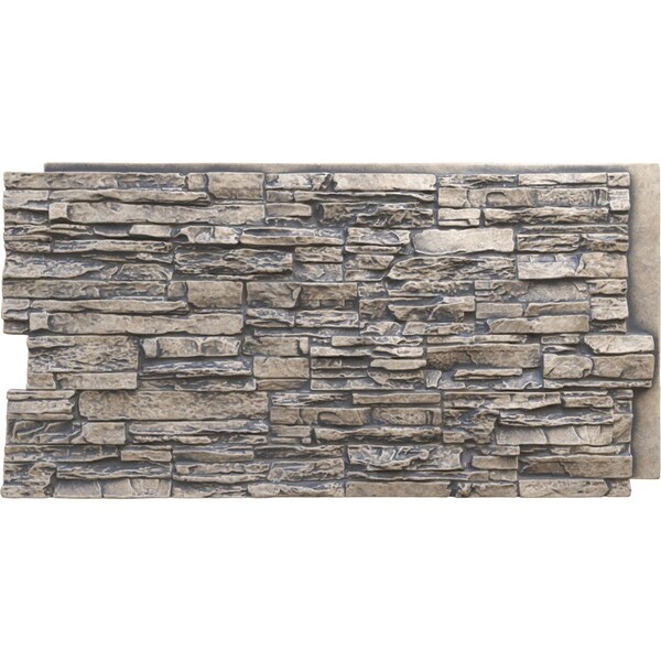 Ekena Millwork Canyon Ridge Stacked Stone, StoneWall Faux Stone Siding Panel PNU24X48CNLG - main